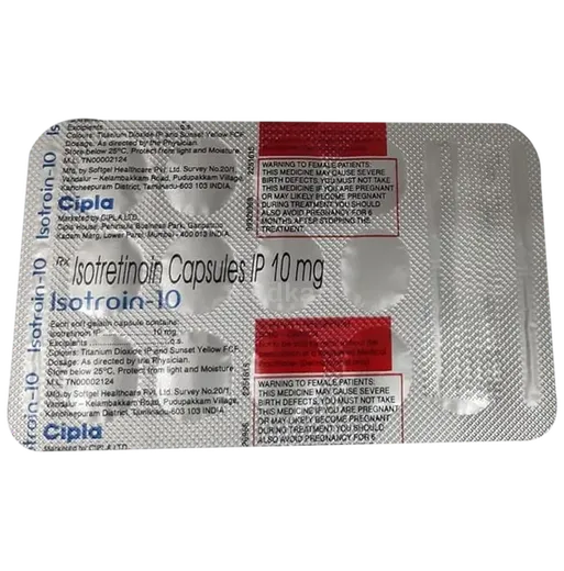 isotroin 10mg capsule 15's